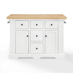 Crosley Julia Wood Top Kitchen Island - KF30025WH-NA - The Home Selection