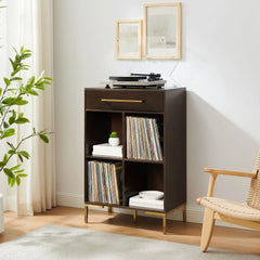 Crosley Juno Record Storage Cube Bookcase - CF1325-BR - The Home Selection