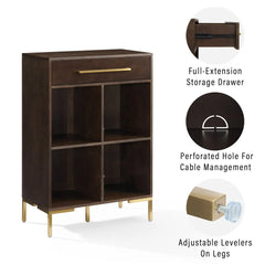 Crosley Juno Record Storage Cube Bookcase - CF1325-BR - The Home Selection