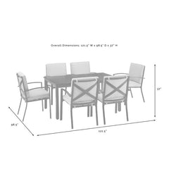 Crosley Kaplan 121.50 Inch 5pc Outdoor Metal Dining Set - KO60019BZ - The Home Selection
