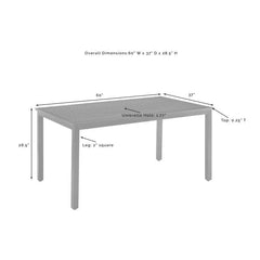 Crosley Kaplan 122 Inch 7pc Outdoor Metal Dining Set - KO60022BZ - The Home Selection