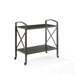 Crosley Kaplan Metal Outdoor Bar Cart - CO7390-BZ - The Home Selection