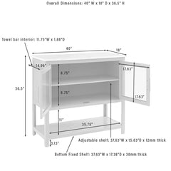 Crosley Katrina Kitchen Island - CF3042WM-NV - The Home Selection