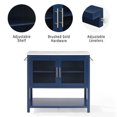 Crosley Katrina Kitchen Island - CF3042WM-NV - The Home Selection