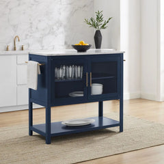 Crosley Katrina Kitchen Island - CF3042WM-NV - The Home Selection