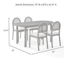 Crosley Kennedy 5-piece Dining Table Set For 4 - KF20048WA-CR - The Home Selection