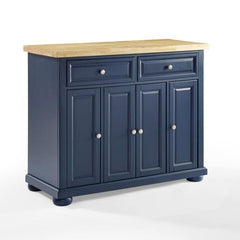 CROSLEY KF30031ANV MADISON 42 INCH TRANSITIONAL DESIGN KITCHEN ISLAND - NAVY - The Home Selection