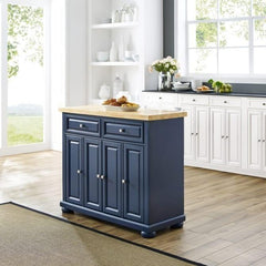 CROSLEY KF30031ANV MADISON 42 INCH TRANSITIONAL DESIGN KITCHEN ISLAND - NAVY - The Home Selection