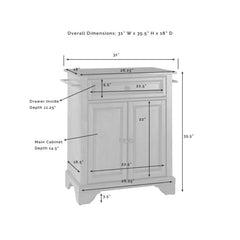 Crosley Lafayette 31 Inch Granite Top Portable Kitchen Island/Cart - KF30024B - The Home Selection