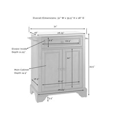 Crosley Lafayette 31 Inch Wood Top Portable Kitchen Island/Cart - KF30021B - The Home Selection