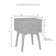 Crosley Landon 18 Inch Night Stand - CF9401 - The Home Selection