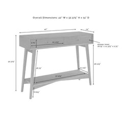 Crosley Landon 42 Inch Console Table Acorn - CF6119-AC - The Home Selection