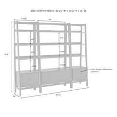 Crosley Landon 82.25 Inch 3pc Etagere Set - KF13040 - The Home Selection