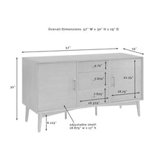 Crosley Landon Sideboard - CF1107-WH - The Home Selection