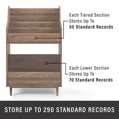 Crosley Liam 2pc Record Player Stand And Vinyl Storage Set - KF13123 - The Home Selection