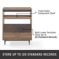 Crosley Liam 2pc Record Player Stand And Vinyl Storage Set - KF13123 - The Home Selection