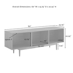 Crosley Liam 60 Inch Large Record Storage Console Cabinet - CF1115 - The Home Selection