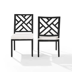Crosley Locke 2pc Outdoor Dining Chair Set - KO60050MB-CR - The Home Selection