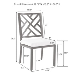 Crosley Locke 2pc Outdoor Dining Chair Set - KO60050MB-CR - The Home Selection