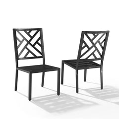 Crosley Locke 2pc Outdoor Dining Chair Set - KO60050MB-CR - The Home Selection