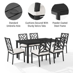 Crosley Locke 7pc Outdoor Dining Set - KO60052MB-CR - The Home Selection