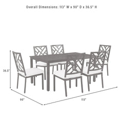 Crosley Locke 7pc Outdoor Dining Set - KO60052MB-CR - The Home Selection