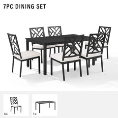 Crosley Locke 7pc Outdoor Dining Set - KO60052MB-CR - The Home Selection