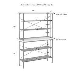 Crosley Madeleine 48 Inch Baker's Rack - KF13030MB - The Home Selection