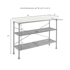 Crosley Madeleine 48 Inch Console - CF6130-MB - The Home Selection