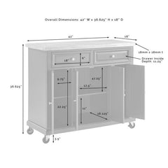 Crosley Madison 42 Inch Kitchen Cart - KF30031E - The Home Selection