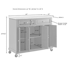 Crosley Madison 42 Inch Kitchen Cart - KF30031E - The Home Selection