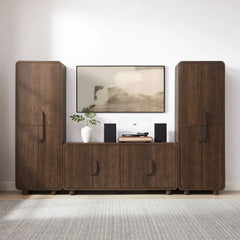 Crosley Millie 3-piece Entertainment Center - KF33077BR - The Home Selection