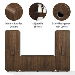Crosley Millie 3-piece Sideboard And Pantry Set - KF33076BR - The Home Selection