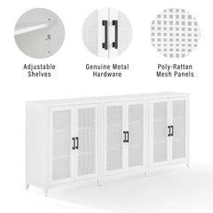 Crosley Milo 3-piece Media Sideboard Cabinet Set - KF13132WH - The Home Selection