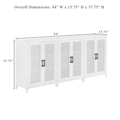 Crosley Milo 3-piece Media Sideboard Cabinet Set - KF13132WH - The Home Selection