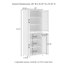Crosley Milo Tall Kitchen Storage Pantry - KF33025WH - The Home Selection