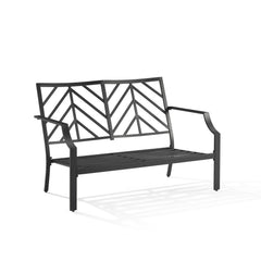 Crosley Otto 2pc Outdoor Loveseat Patio Furniture Set - CO6294MB-GY - The Home Selection