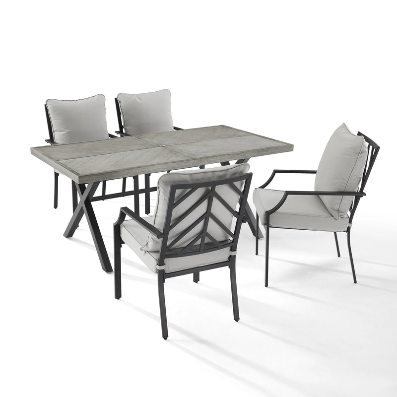 Crosley Otto 5pc Outdoor Dining Set - KO60060MB-GY - The Home Selection