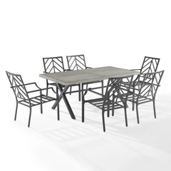 Crosley Otto 7pc Outdoor Dining Set - KO60061MB-GY - The Home Selection