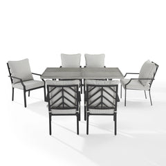 Crosley Otto 7pc Outdoor Dining Set - KO60061MB-GY - The Home Selection