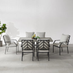 Crosley Otto 7pc Outdoor Dining Set - KO60061MB-GY - The Home Selection