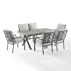 Crosley Otto 7pc Outdoor Dining Set - KO60061MB-GY - The Home Selection