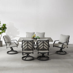 Crosley Otto 7pc Outdoor Dining Set - KO60062MB-GY - The Home Selection