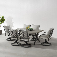 Crosley Otto 7pc Outdoor Dining Set - KO60062MB-GY - The Home Selection