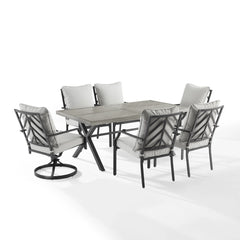 Crosley Otto 7pc Outdoor Dining Set Otto 7pc Outdoor Dining Set - KO60063MB-GY - The Home Selection