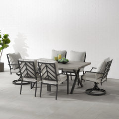 Crosley Otto 7pc Outdoor Dining Set Otto 7pc Outdoor Dining Set - KO60063MB-GY - The Home Selection