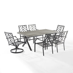 Crosley Otto 7pc Outdoor Dining Set Otto 7pc Outdoor Dining Set - KO60063MB-GY - The Home Selection
