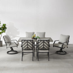 Crosley Otto 7pc Outdoor Dining Set Otto 7pc Outdoor Dining Set - KO60063MB-GY - The Home Selection