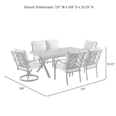Crosley Otto 7pc Outdoor Dining Set Otto 7pc Outdoor Dining Set - KO60063MB-GY - The Home Selection