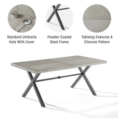 Crosley Otto Outdoor Dining Table - CO6292MB-GY - The Home Selection